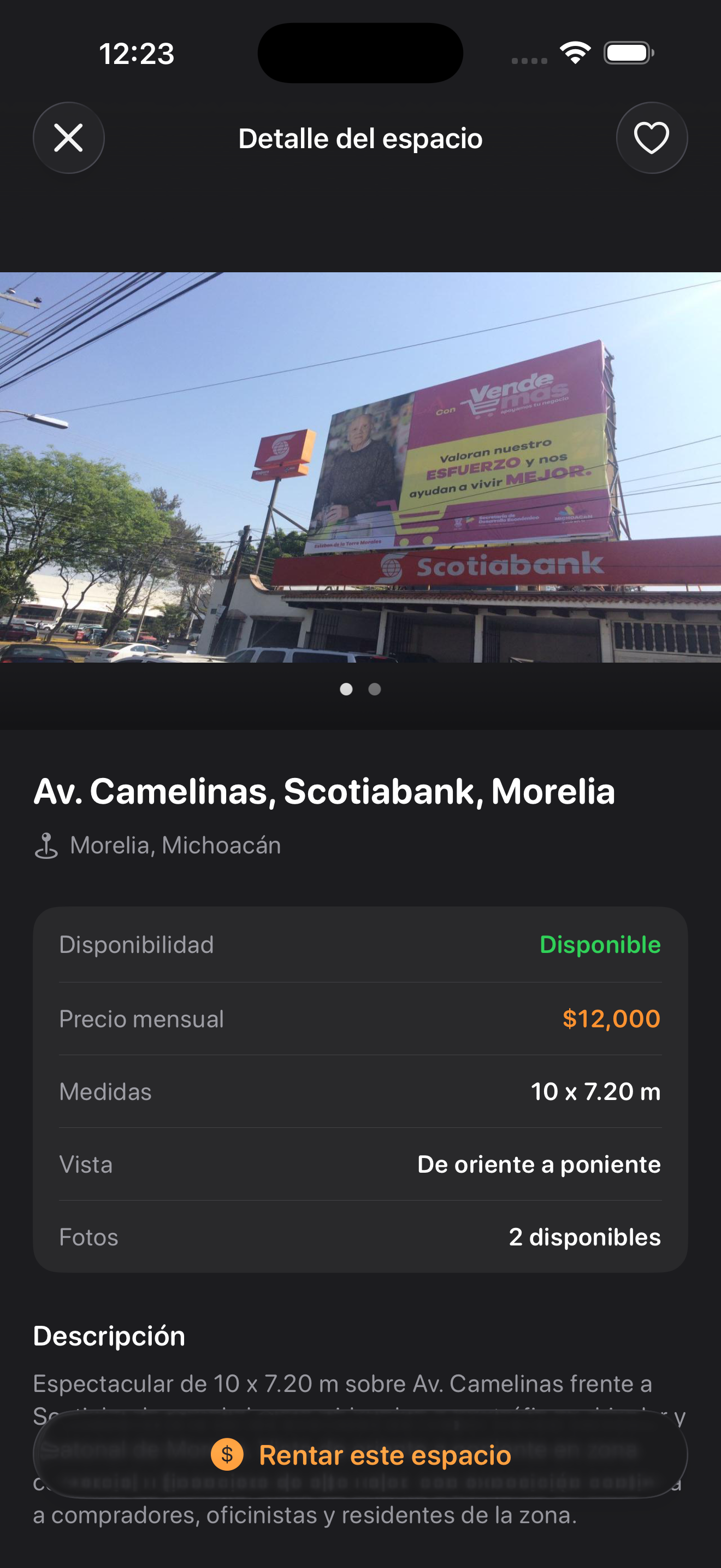 App Publiyerry — detalle