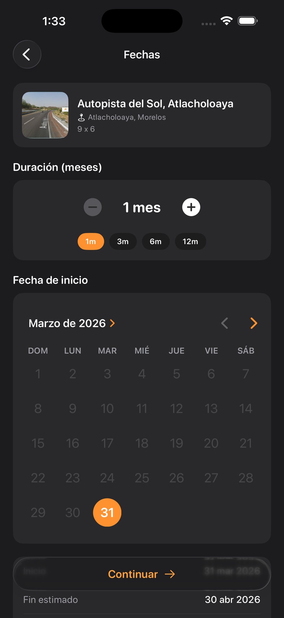 App Publiyerry — fechas