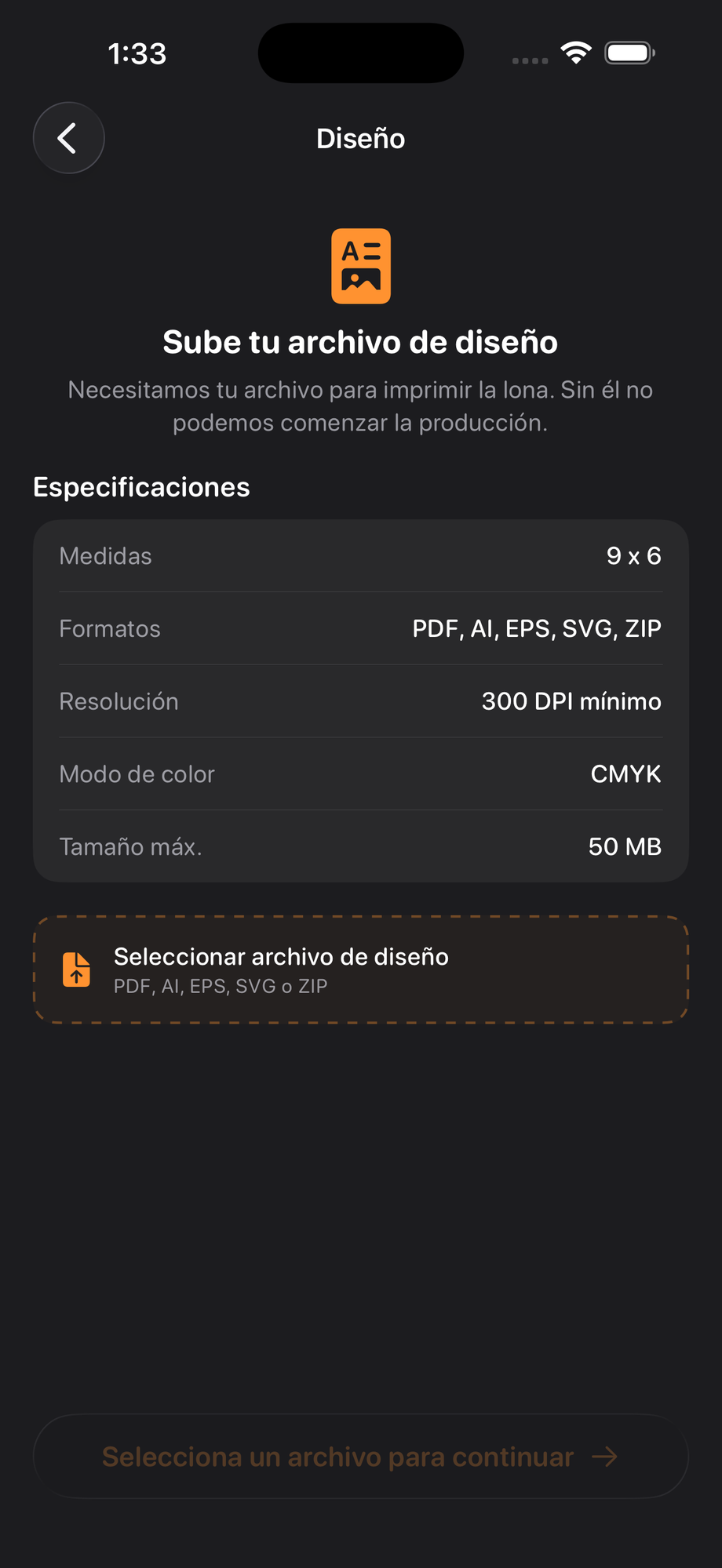 App Publiyerry — diseño